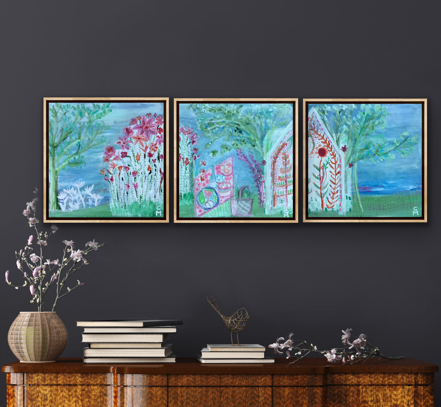 Carmen Mazzarotta - Triptych - Love, Art and Picnics with you