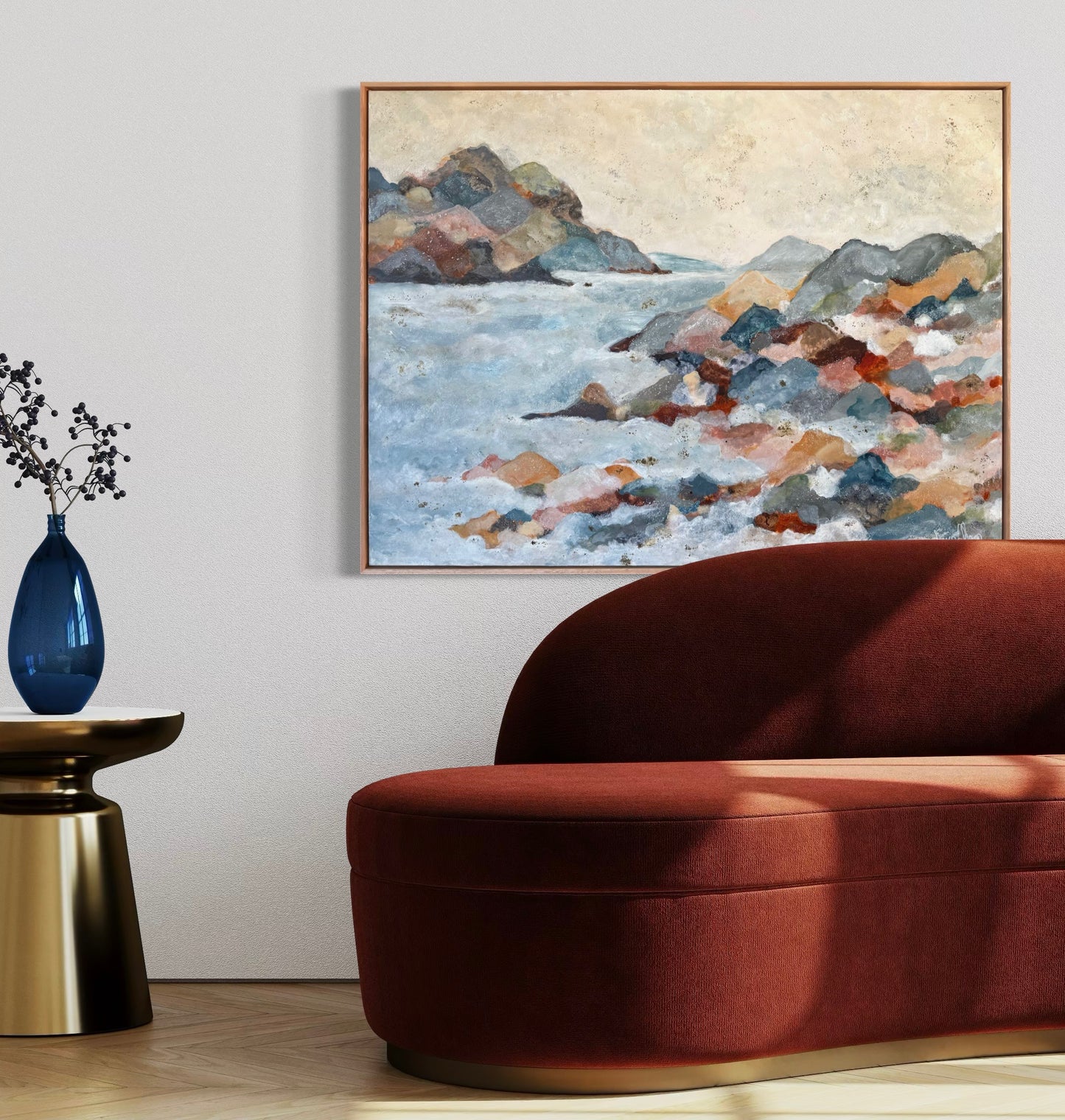 Lizzie Alsop - Coastal Mist | Large Original Australian Coastal Landscape Painting