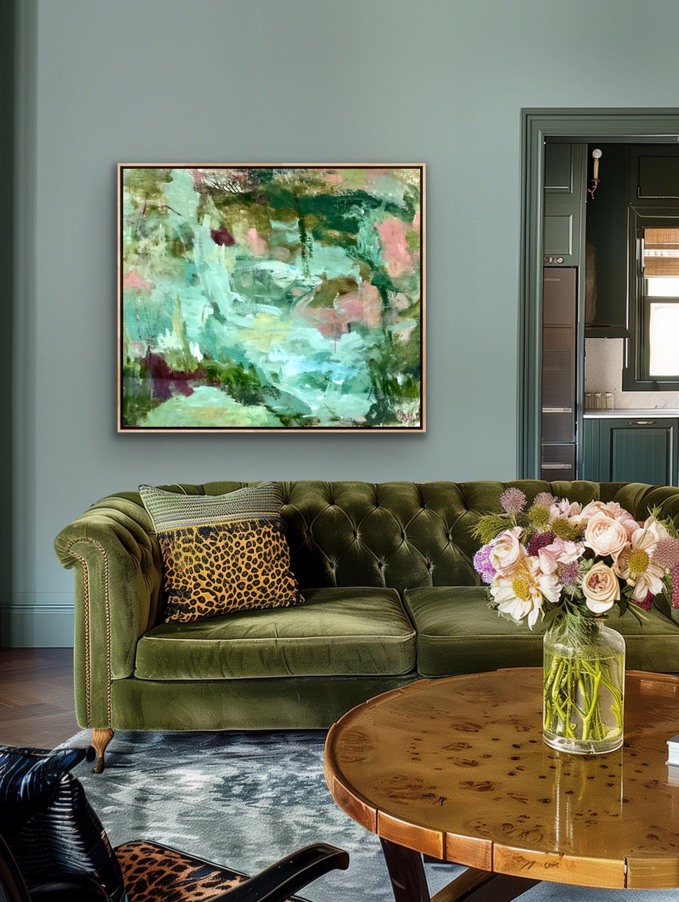 Deep Frost — Original Abstract Landscape Painting by Cherie Brown