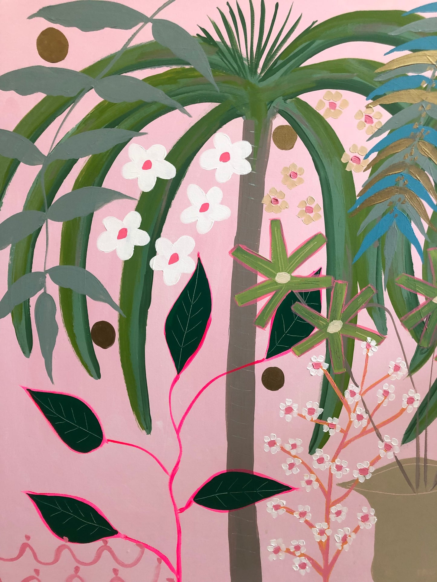 A Touch of Paradise - Original Acrylic Painting by Joan Blond