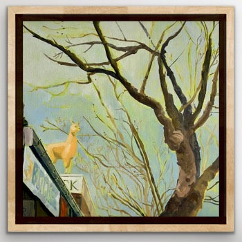 Debbie Mourtzios- Alpaca on the roof (Creswick Woollen Mills, Healesville)