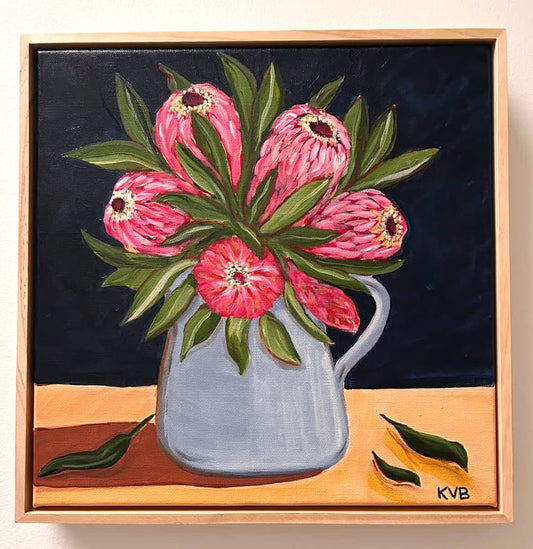 Proteas in the Light by Kerry Van Beuge